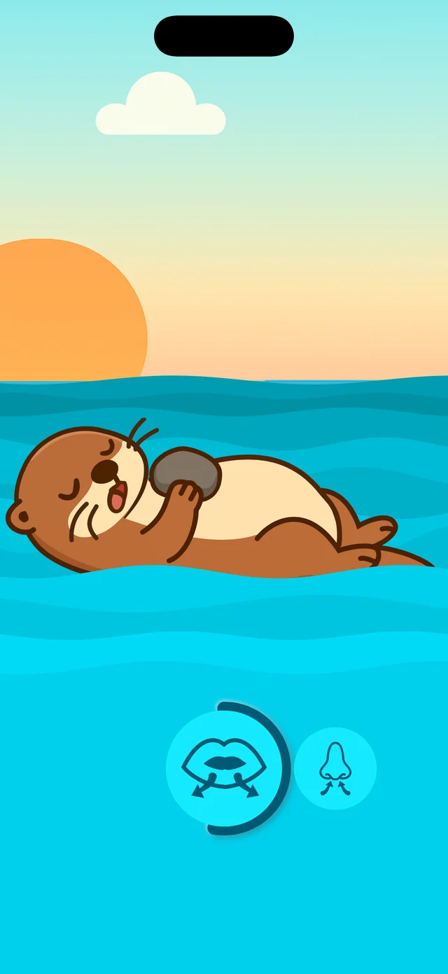 Sunset theme — one of Aura's illustrated scenes